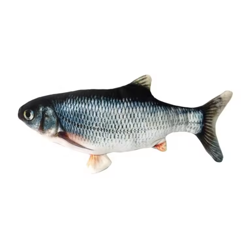 Wholesale Interactive Realistic Dropshipping Simulation Electronic Scratcher USB Charging Wiggle Moving Fish Pet Toy