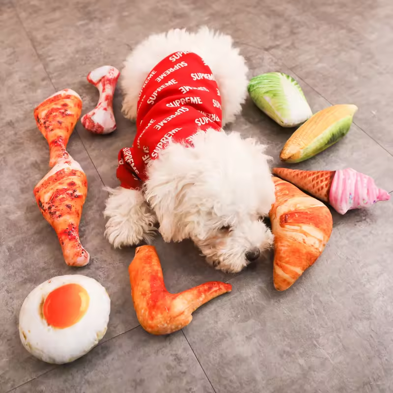 Hot Anti Bite Creative Simulation Food Puppy Squeaky Pet Chewy Dog Cat Toys