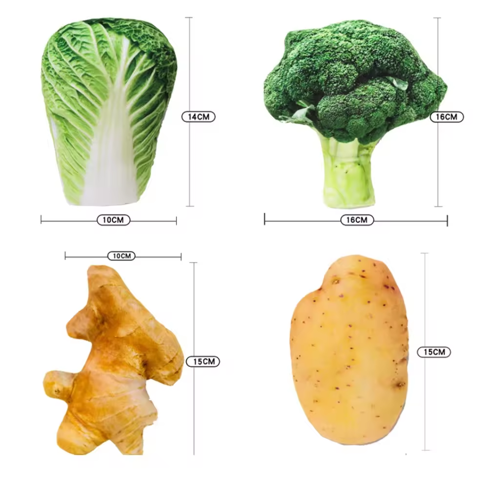 RTS Big Size Interactive Simulation Vegetable Plush Squeaky Chewy Dog Cat Pet Toys