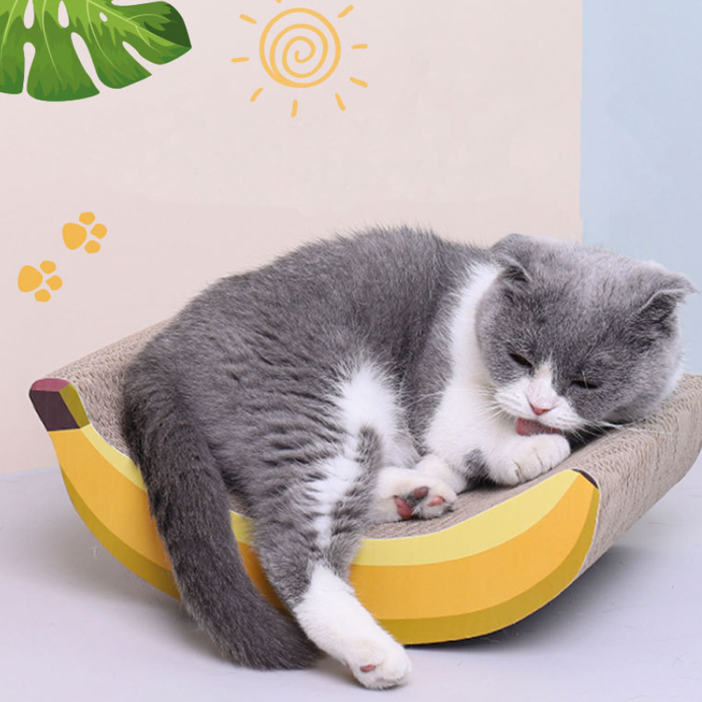 High Quality Durable Interactive Banana Paper Cat Scratch Board Cat Toy High Quality Durable Interactive Banana Paper Cat Scratch Board Cat Toy