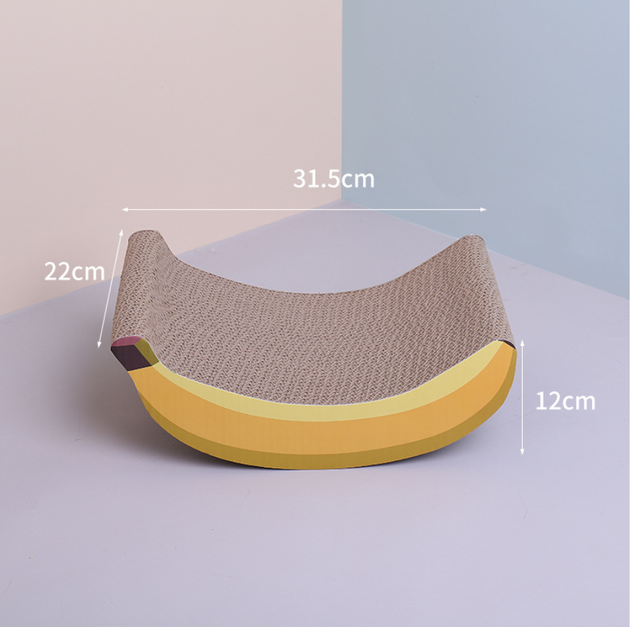 High Quality Durable Interactive Banana Paper Cat Scratch Board Cat Toy