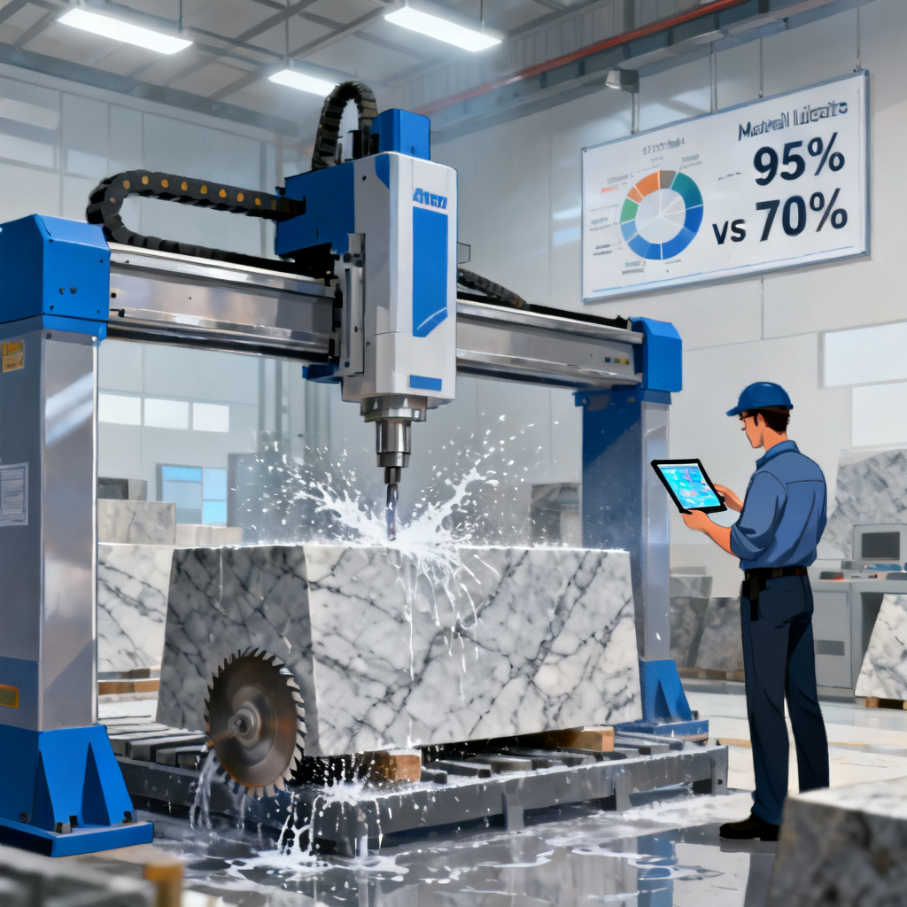 How to Reduce Material Waste with a 4 Axis Bridge Saw