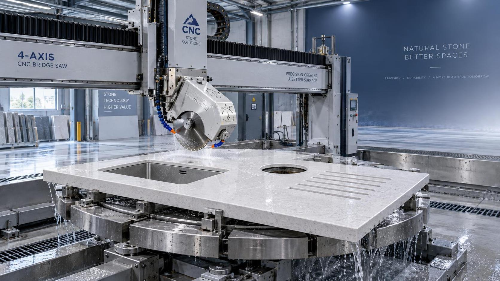When a 4 axis bridge saw is enough for countertop fabrication When a 4 axis bridge saw is enough for countertop fabrication