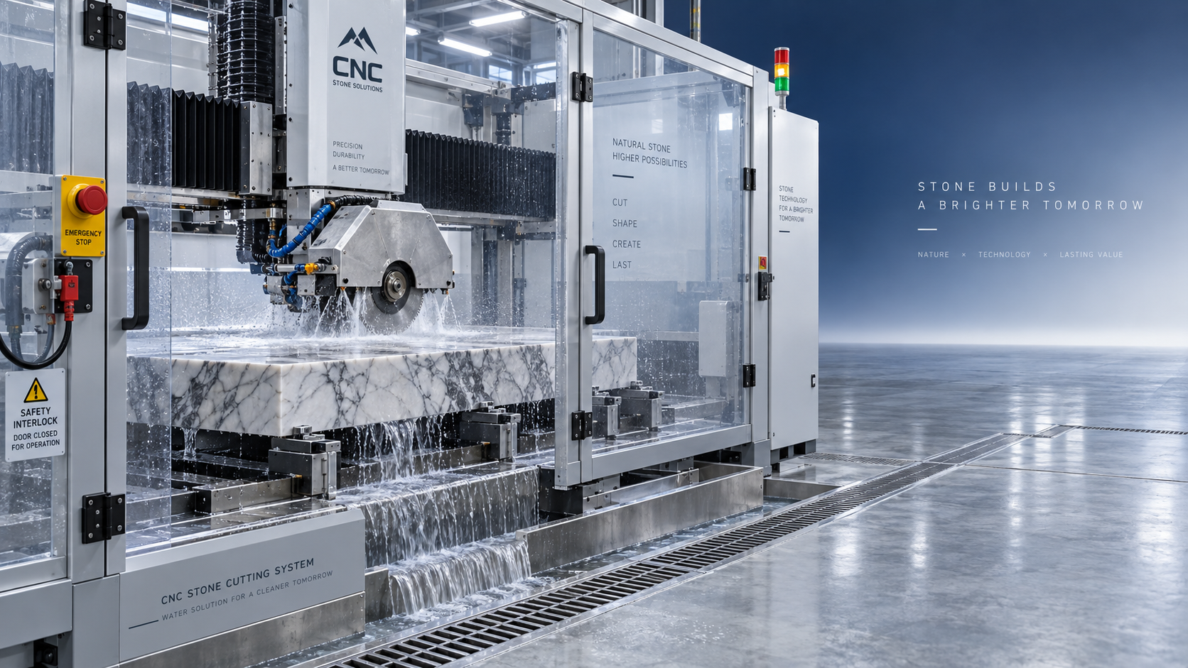 Safety Controls and Acceptance Tests for CNC Stone Cutting Equipment