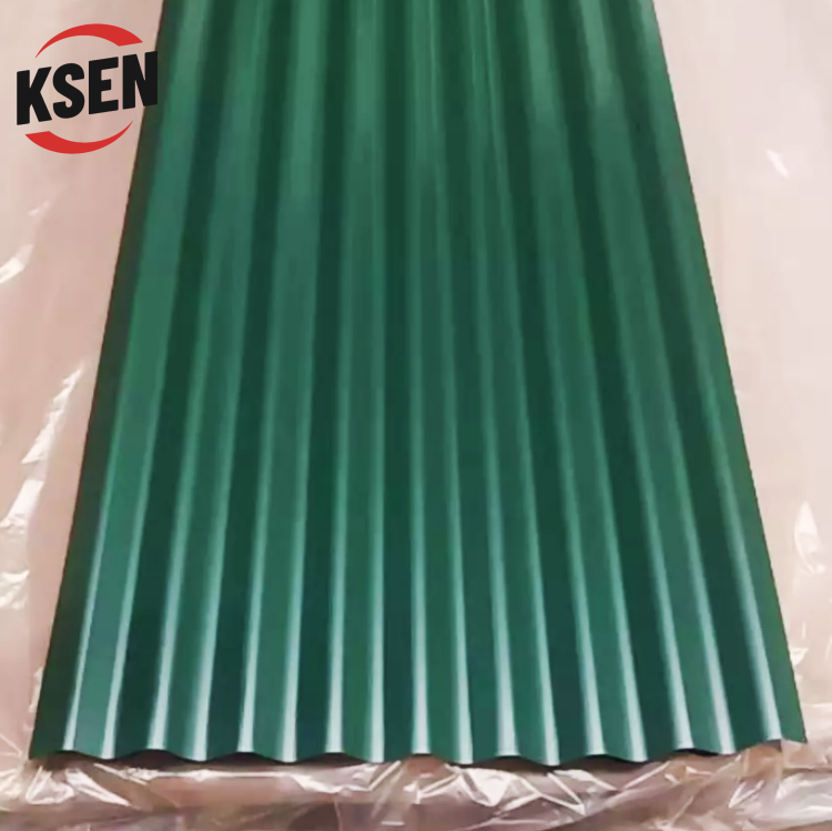 Stock PPGI Roof Plates 0.23mm 0.25mm Size Roofing Sheet Corrugated Prepainted Galvanized Steel Zinc Roof Tiles