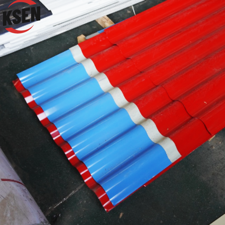 Stock PPGI PPGL Roof Plates 0.23mm 0.25mm Size Roofing Sheet Corrugated Prepainted Galvanized Steel Zinc Roof Tiles