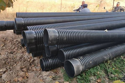 HDPE double-wall corrugated pipe drainage project in Zhanfang Street