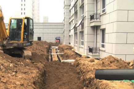 HDPE double-wall corrugated pipe drainage project in Zhanfang Street