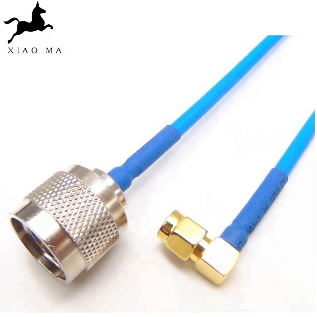 N Straight Male to SMA Right Angle Crimp Connector RG141 RF Coaxial Cable Acssembly XMR-SPTX96
