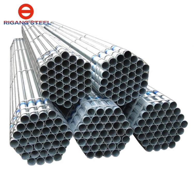 Galvanized Gi Carbon Steel round Pipe ERW Technique JIS/GS/ASTM A500/API Certified Greenhouse Use with Welding Punching Services