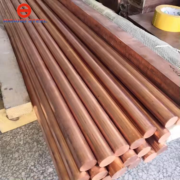 Solid Red Copper round Bar for Electrolysis & Mechanical Parts Bending Cutting Welding Processing Services
