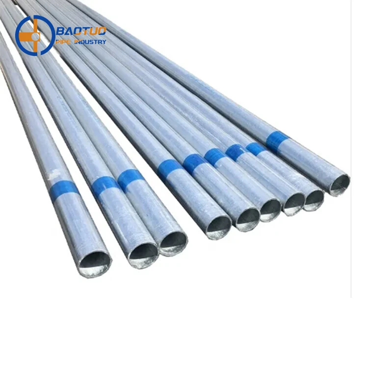 ASTM A53 Sch40 Hot Dipped Greenhouse Galvanized Pipes For Greenhouse Galvanized SteelAgricultural Steel Pipe, 2 Inch Cutting GB
