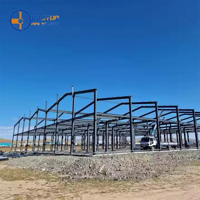 Modern 3-Story Large Span Prefabricated Steel Structure Building Design for Urban Office/Hotel