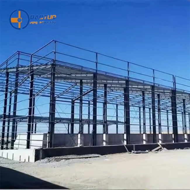 Modern 3-Story Large Span Prefabricated Steel Structure Building Design for Urban Office/Hotel