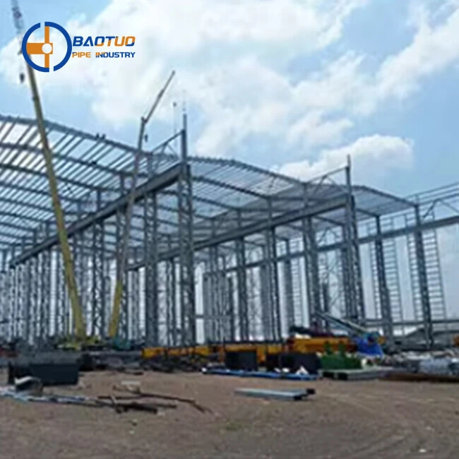 Modern 3-Story Large Span Prefabricated Steel Structure Building Design for Urban Office/Hotel