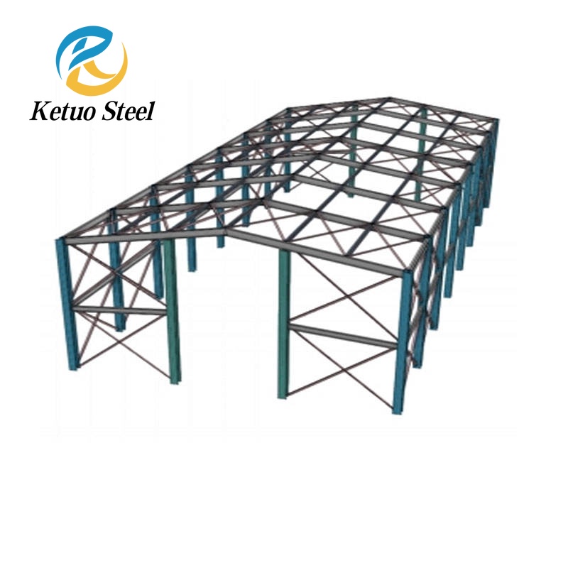Modern 3-Story Large Span Prefabricated Steel Structure Building Design for Urban Office/Hotel