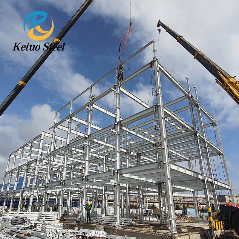 Hurricane Resistant Light Steel Structure Factory Workshop Hangar Prefab Steel WarehousePrefabricated Steel Structures Building