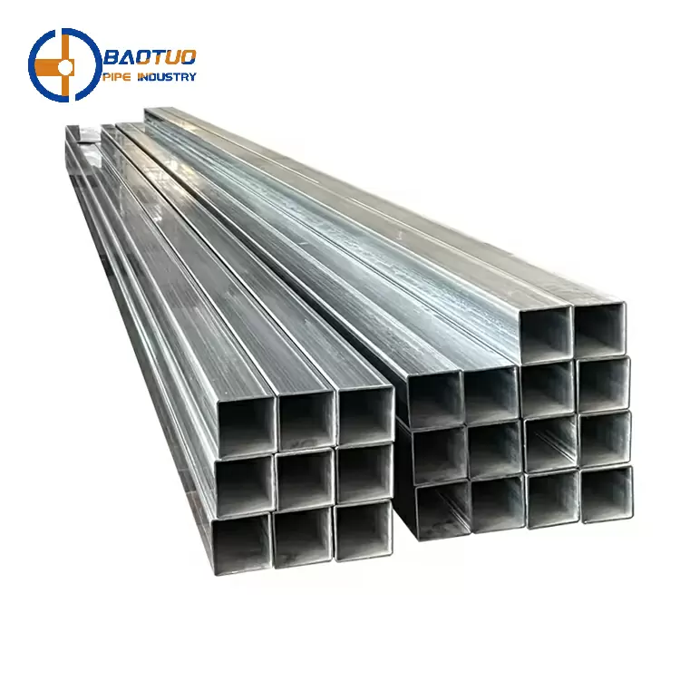 Mild Carbon Low Carbon Square Galvanized Structural Erw Rectangular Steel Pipe 25*50 Pre Hollow Section Iron Price Per Ton