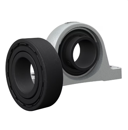 Ball bearing oval flanged units for high temperature applications