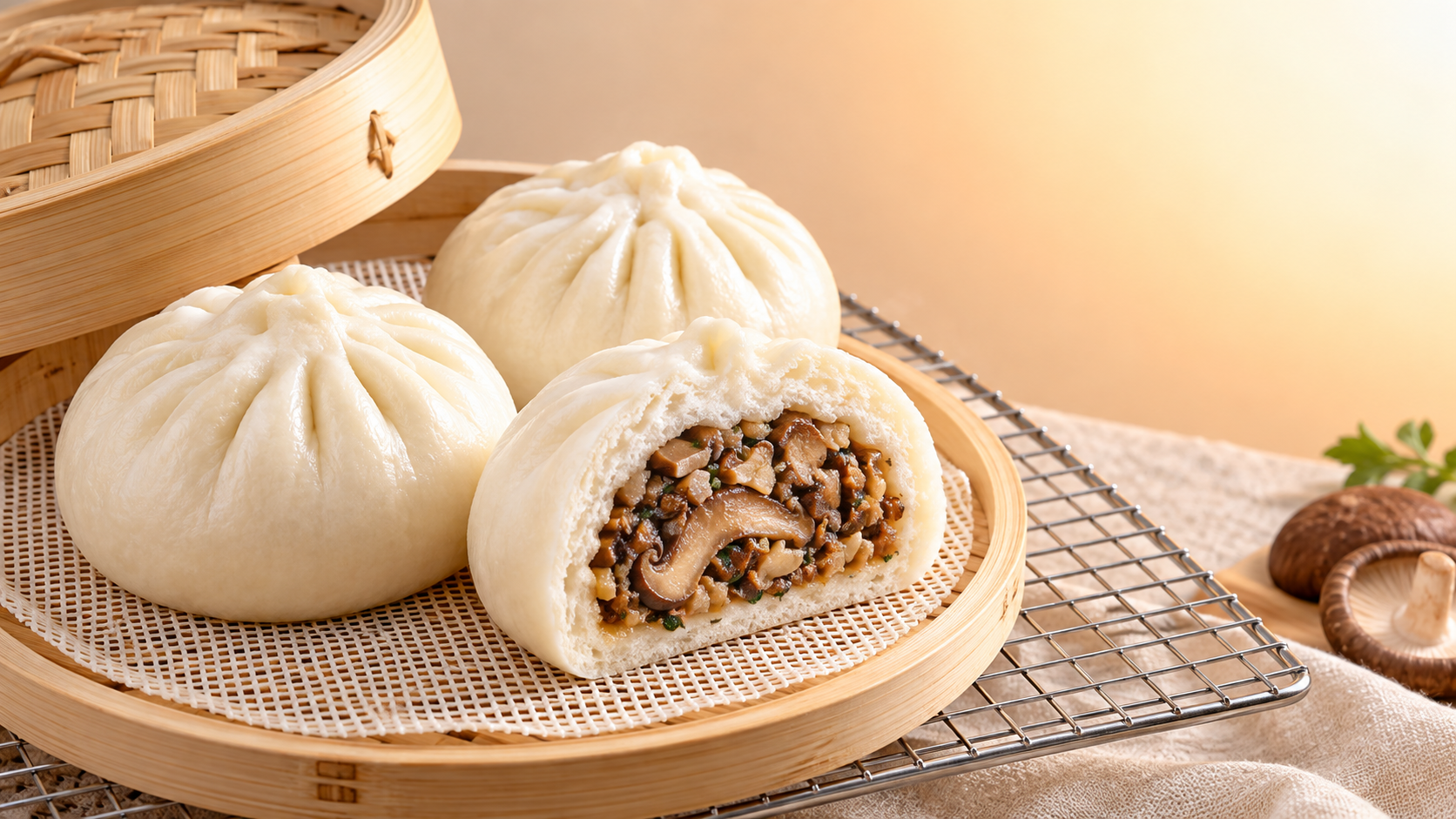 How to prevent a mushroom bun from becoming soggy after steaming