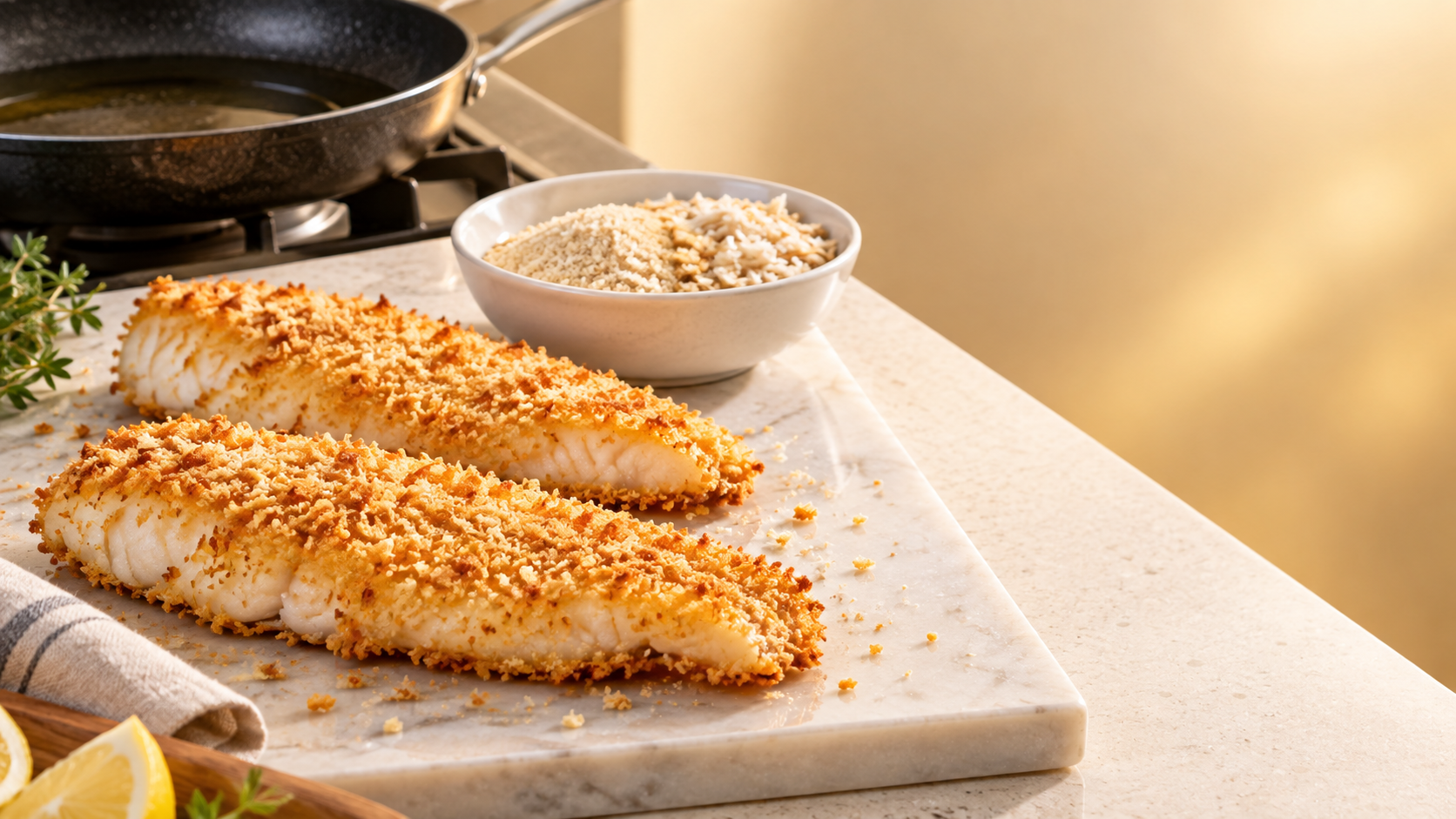 Qué pan rallado para pescado evita que los filetes delicados se rompan