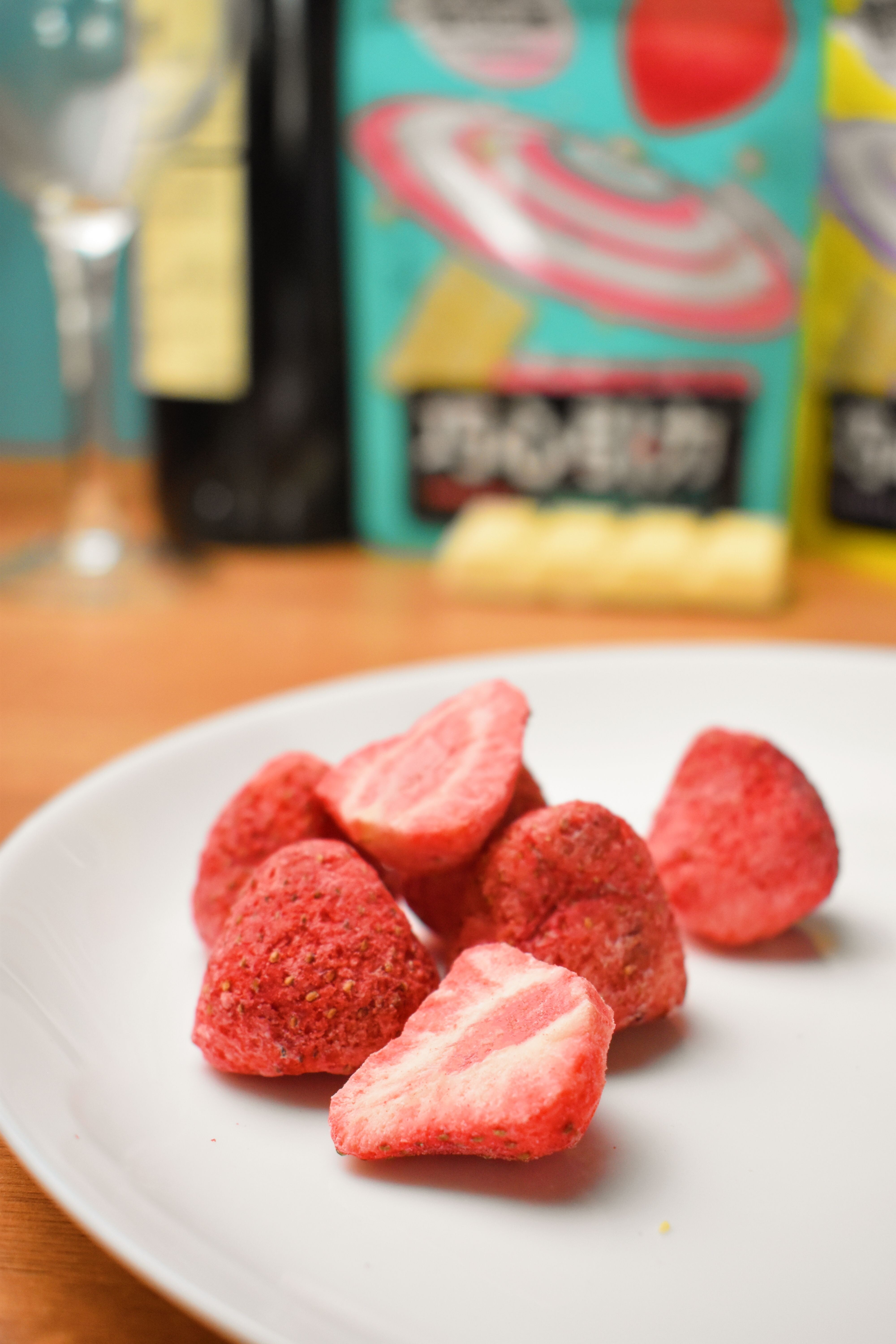 Infused chocolate freeze-dried strawberries