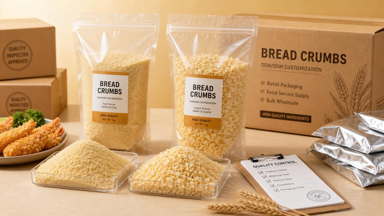 Customization & OEM: Private Label Bread Crumbs for Retail and Serviceis a key service for growing brands.