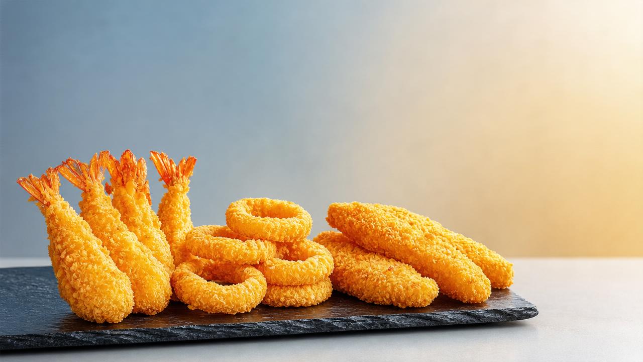 Coating Solutions for Seafood: Shrimp, Calamari, and Fish Fillets.