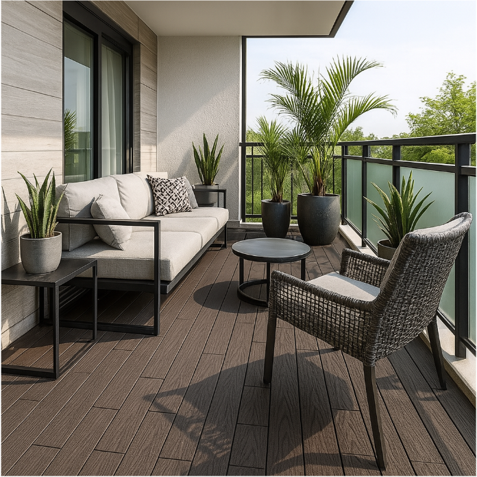 WPC outdoor flooring-Black