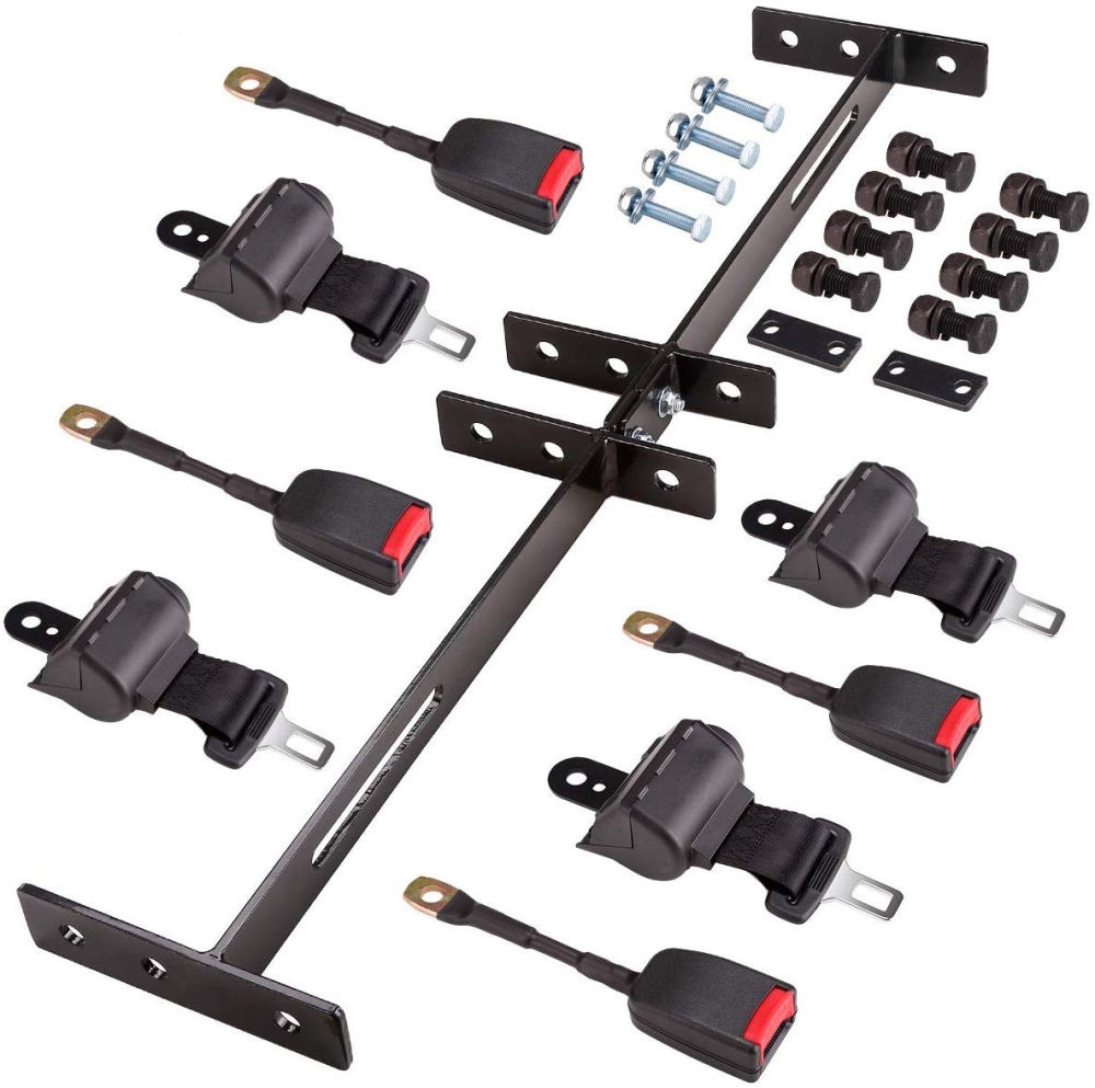 General purpose golf cart seat belt bracket assembly