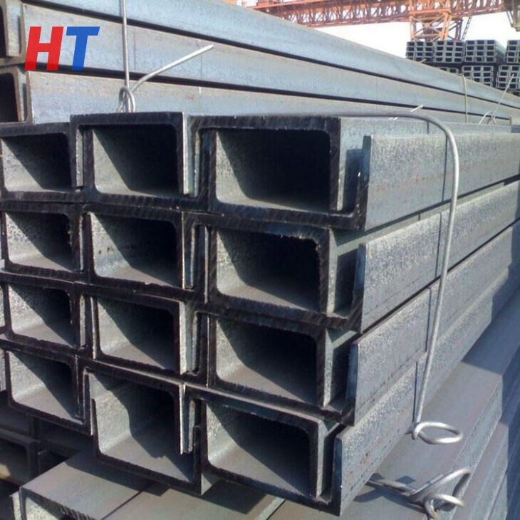 Black iron structure with hole perforation C u steel channel steel beam pur carbon steel C U channel steel profile