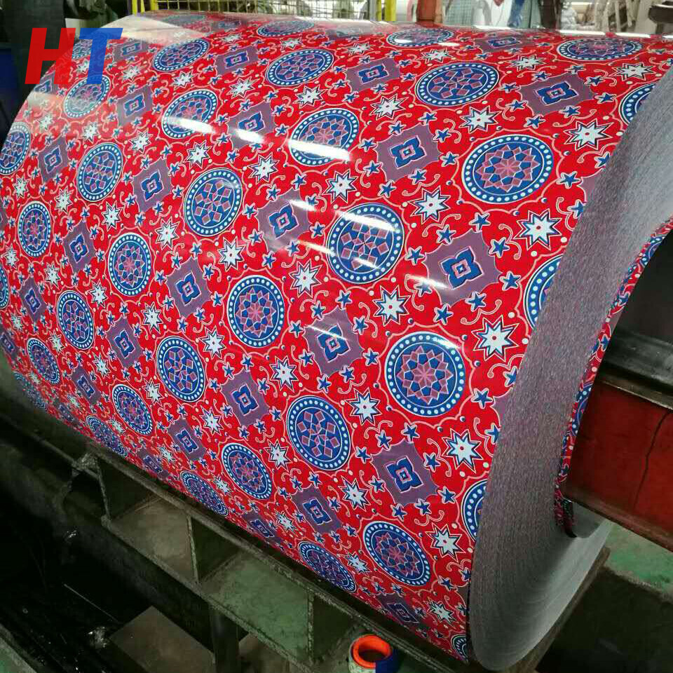 Flower Pattern PPGI Prepainted Galvanized Steel Coil Printed Design Color Coated Steel Coils