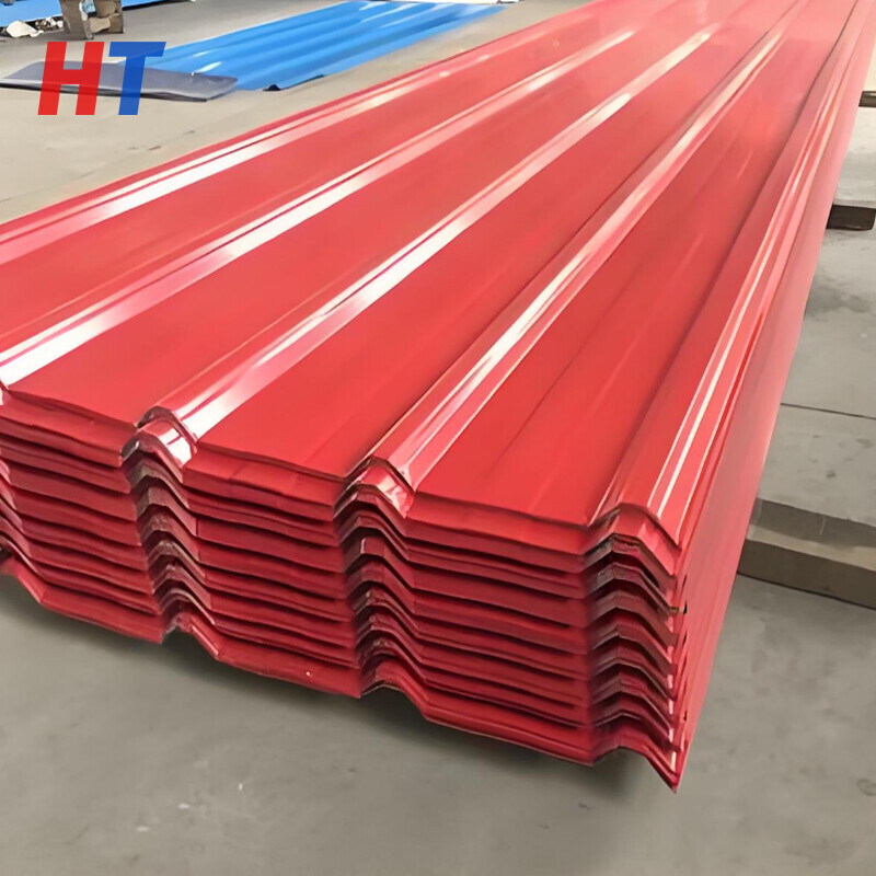 RAL3004 Red Color Coated Steel Roofing Sheets Hot Dipped Galvanized Base Material