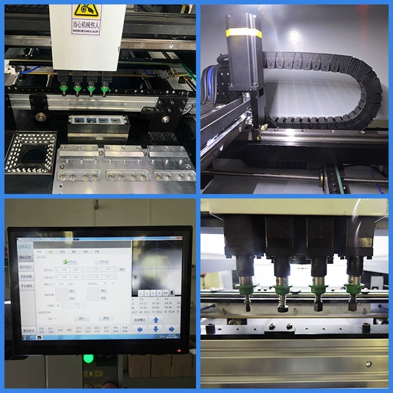 Multi-head visual labeling machine
