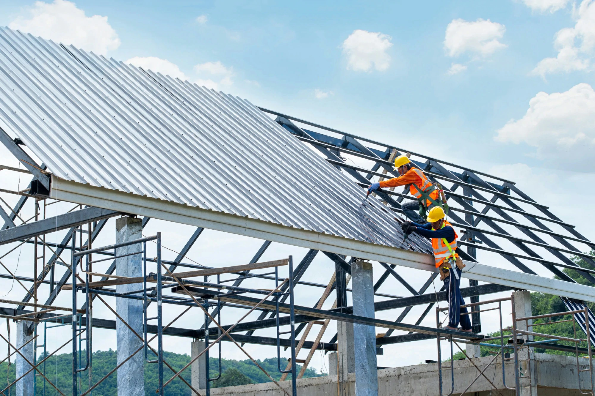 Galvanized Corrugated Roof Installation Project