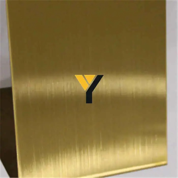 gold Color Coated Decorative hl Stainless Steel Sheet