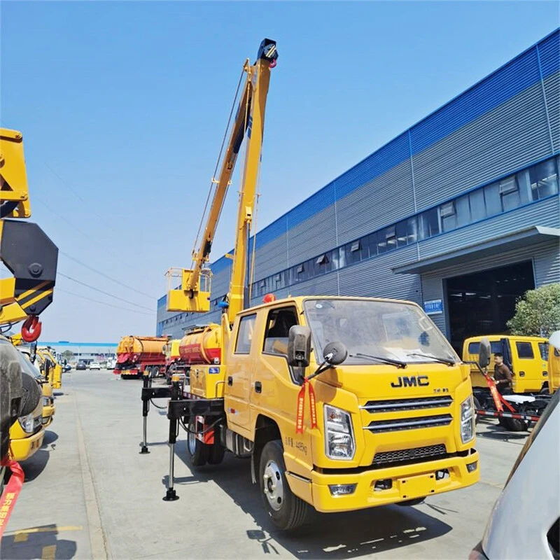Vehicle mounted articulated boom lift