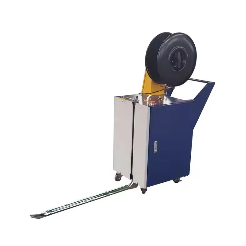 Hand push piercing baler