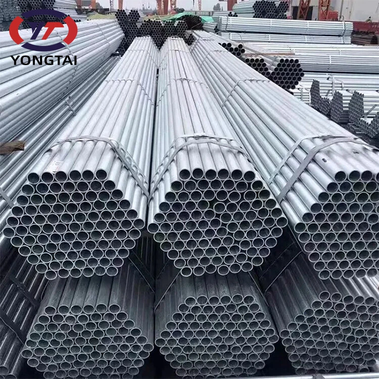 Factory price 2 inch sizes Gi carbon steel round tube Galvanized iron pipe for greenhouse frame