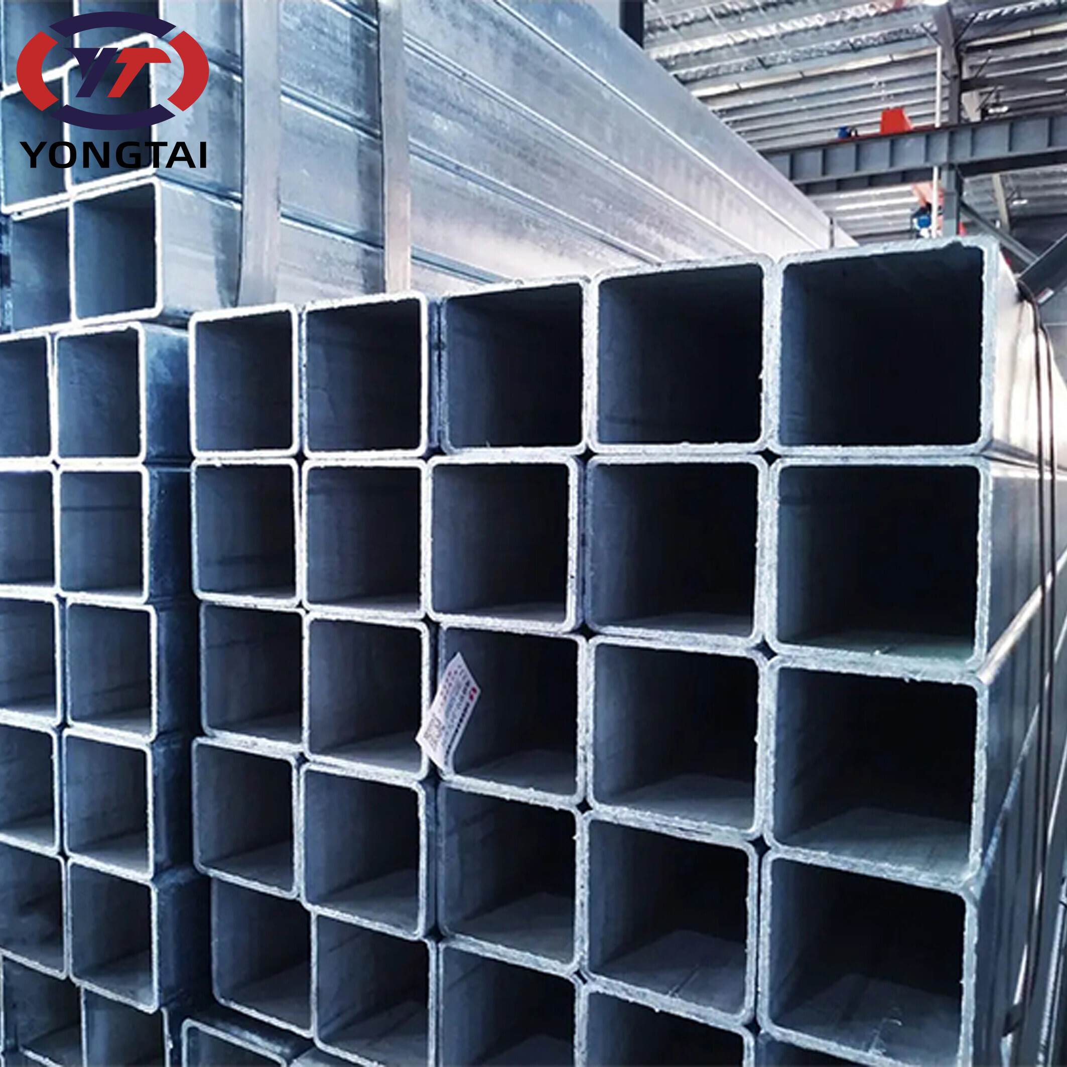 Factory price Gi iron pipe Galvanized steel square tube 100x100 for Agricultural Greenhouse Structure