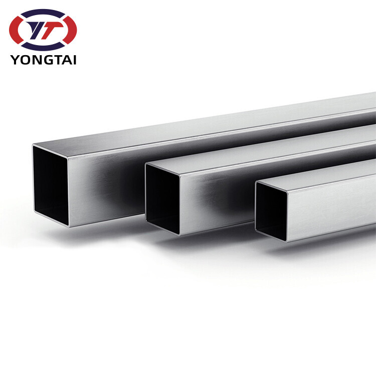 stainless steel tubing square tube Bright stainless steel square pipe 316L 304 321 410 420 2205 square steel tubing