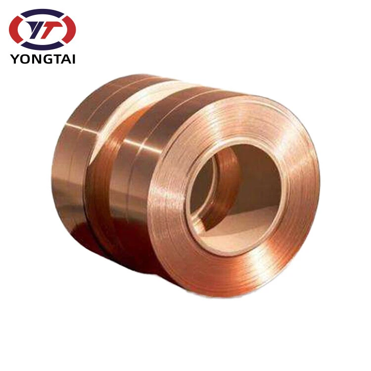 C22000 C1100 C14500 0.08Mm 0.2Mm 0.25Mm Tellurium Copper Strip Tape Foil Nickel Copper Strip roll For nh fuses