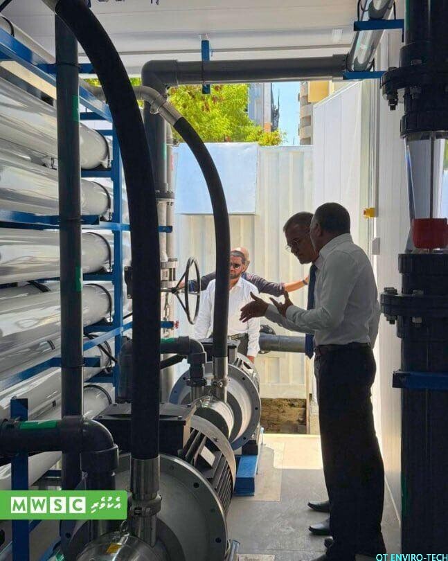 Container type 1MLD Seawater Reverse Osmosis (SWRO) Desalination Project in Maldives (1000m3/day) 