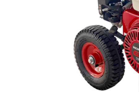 Equipped with inflatable wheels, labor-saving