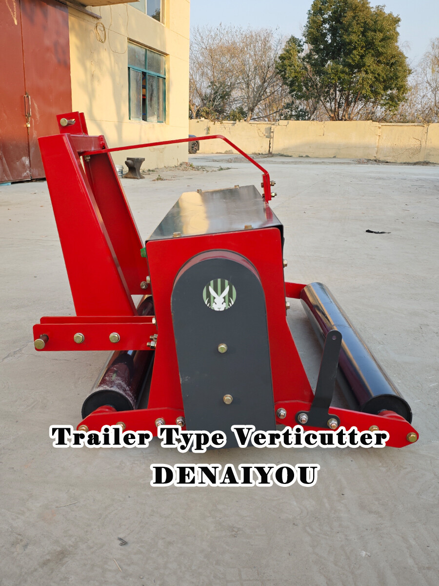 Trailer type grass combing machine | Turf Verticutter | DENAIYOU