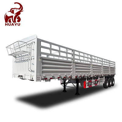 3 Axle Fence Cargo Trailer Carrier Livestock Animal Fence Cargo Semi Trailer.jpg
