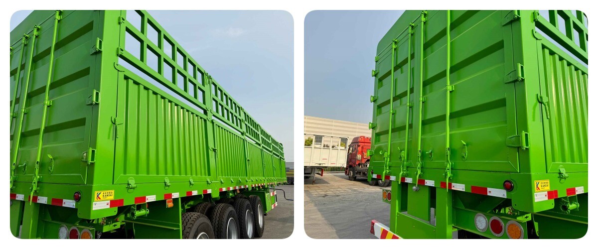 3 Axle Carrier Livestock Animal Fence Cargo Semi Trailer