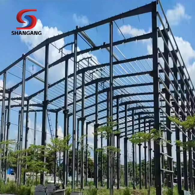 Light Metal Building Construction Gable Frame Prefabricated industrial Steel Structure Low CostWarehouse Factory Design