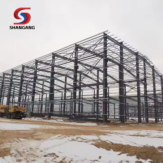 Light Metal Building Construction Gable Frame Prefabricated industrial Steel Structure Low CostWarehouse Factory Design
