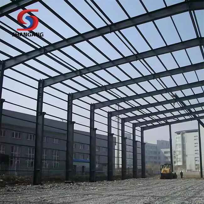 Light Metal Building Construction Gable Frame Prefabricated industrial Steel Structure Low CostWarehouse Factory Design